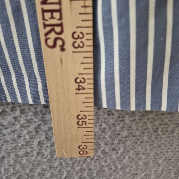 Everlane Women’s Cotton Blend Blue Striped Short Sleeve Button Up Shirt Dress 2 - Picture 7 of 7